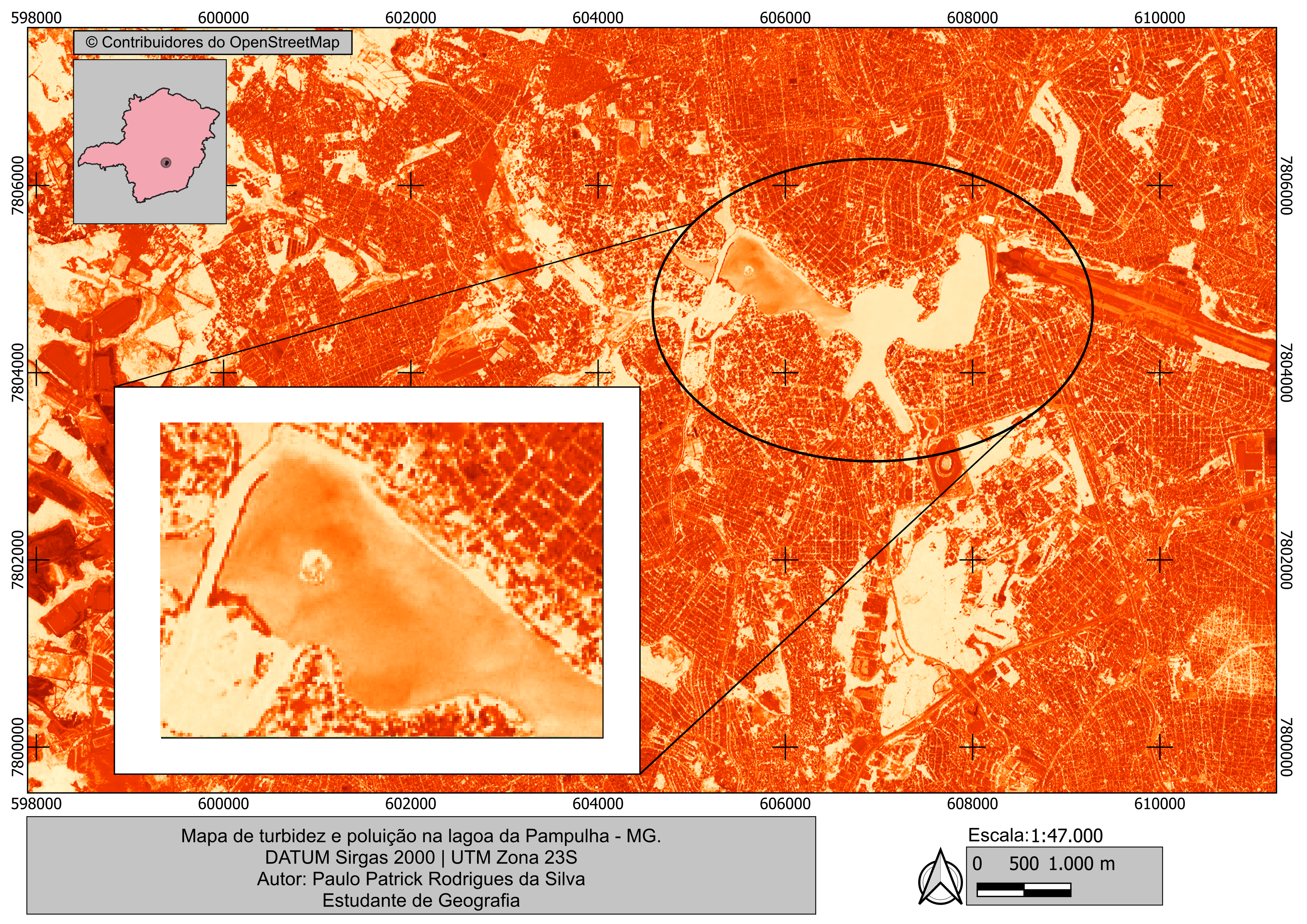 Mapa de Poluição e Turbidez